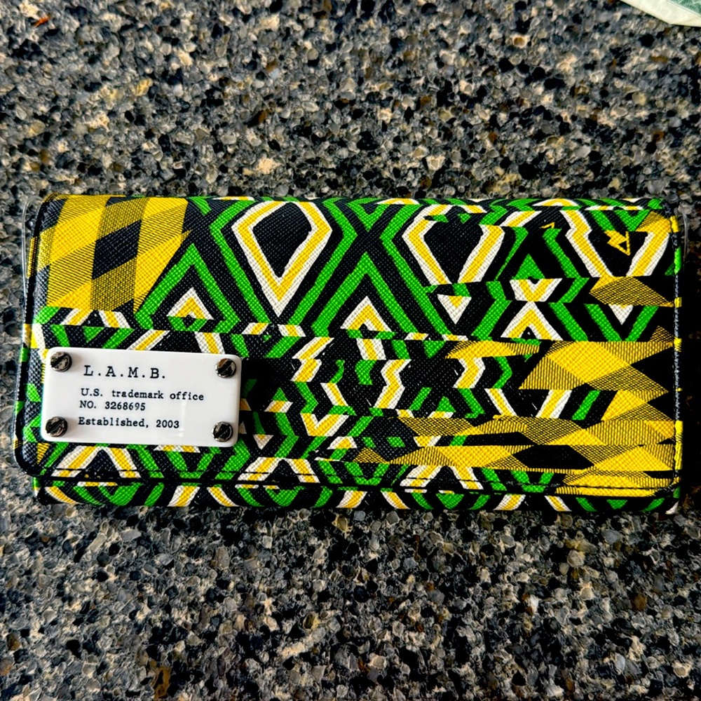 LAMB African Argyle Wallet, Fair Cond- sides show wear, see all pics